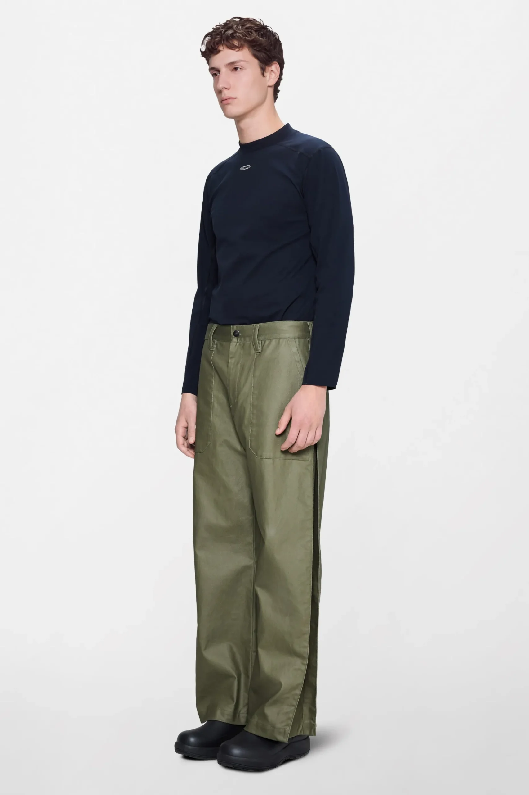 Heavy Woven Pants Straight